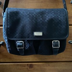 Coach Black Vintage Signature Small Messenger Bag